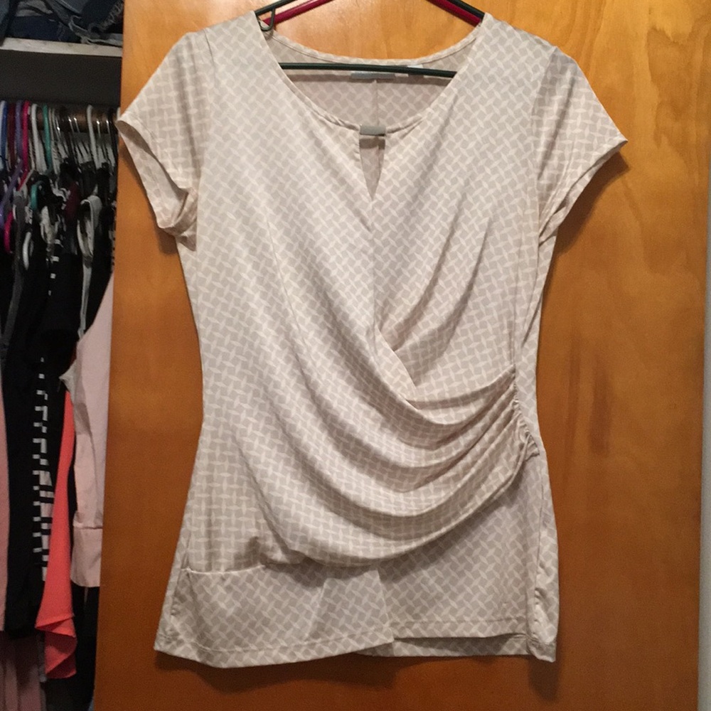 New York and Company Creme Blouse